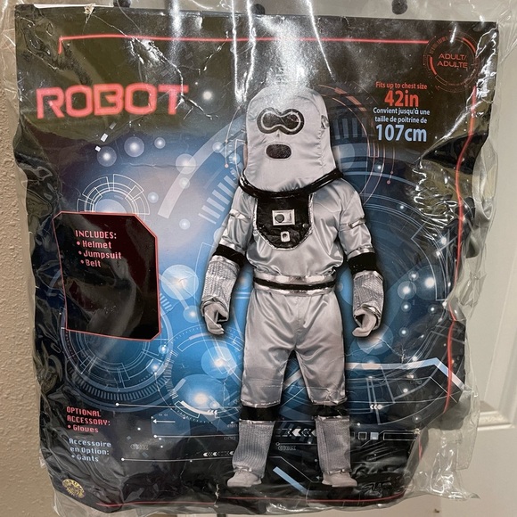 Forum Novelties Men's Robot Spaceman Costume 42” Chest Medium - Picture 3 of 6